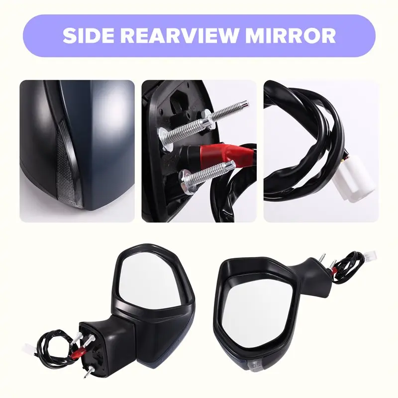 AEF2-6 Wire Rearview Mirror Assembly Car Door Mirror Assembly For Toyota Corolla 2019-2023 Side Rearview Mirror