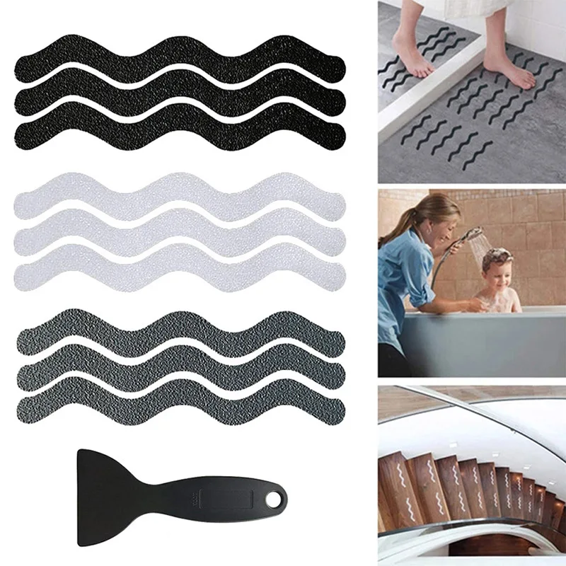 24 Pcs Non Slip Bathtub Stickers,Anti Slip Shower Stickers,Bathtub Non Slip Decals for Bath Tub,Shower,Stairs Bath Safety Strips