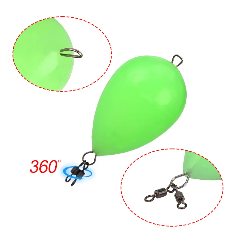 WEIHE 1 قطعة يتوهج في الظلام الصيد بوبر الصيد تعويم تضيء بوبر الرياضات المائية الصيد المعونة أداة #2