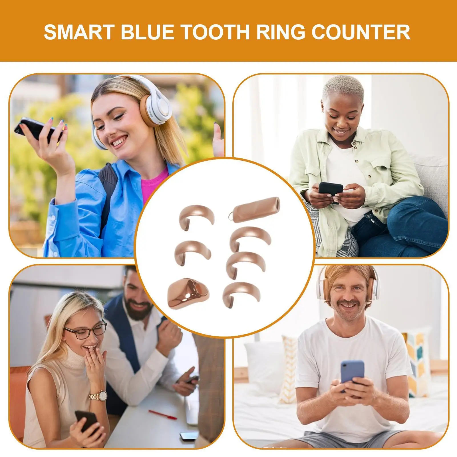 Counter Ring Wireless Smart Tally Counter 5 Sizes Small Waterproof Wearable Electronic Counting Ring For Prayer