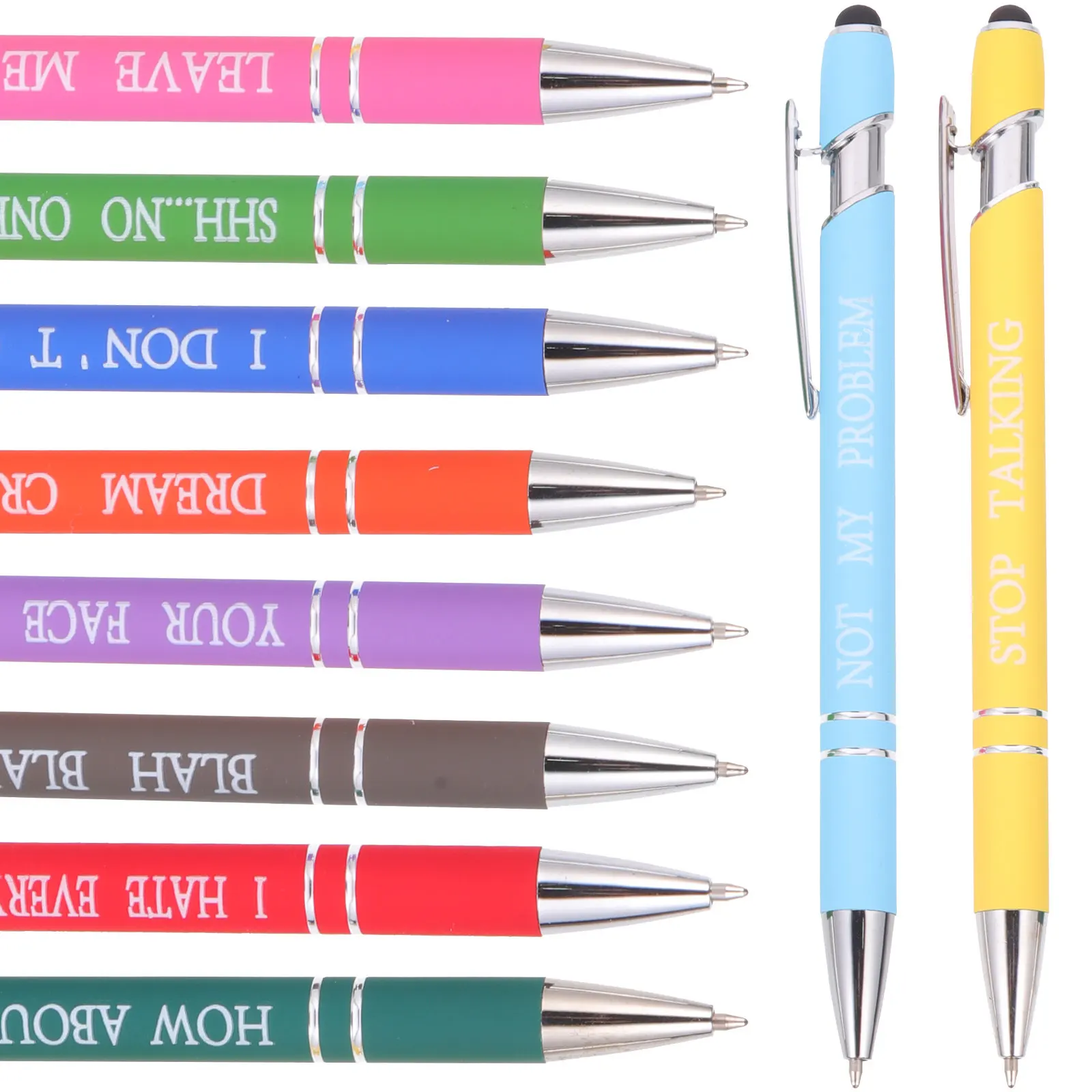 10Pcs Inspiring Ballpoint Pen Set Creative Portable Writing Pens Household Office Fun Ergonomic Multi-Function Daily Use Adult