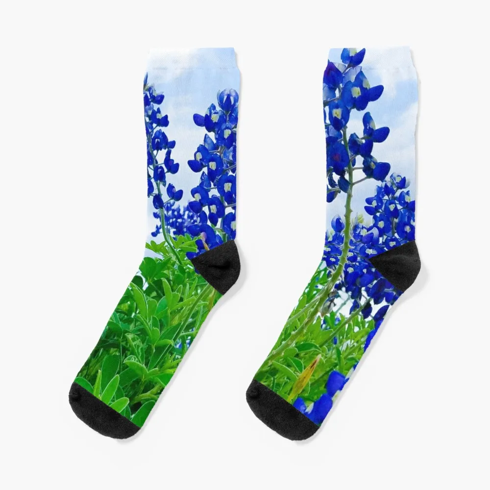 

Bluebonnets Socks short christmass gift Hiking boots Men Socks Luxury Brand Women's