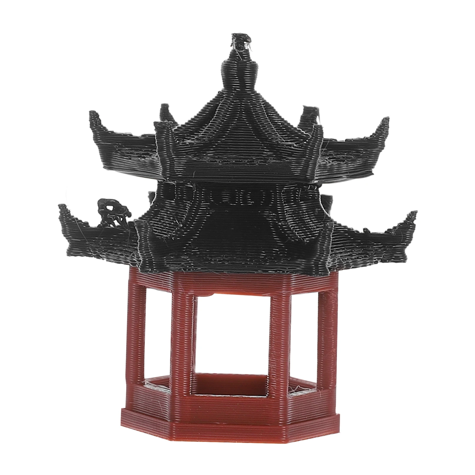 

Chinese Style Mini Pavilion Statue Bonsai Ornament Small Garden Decorative Landscape Statue Miniature Home Desktop Yard Balcony