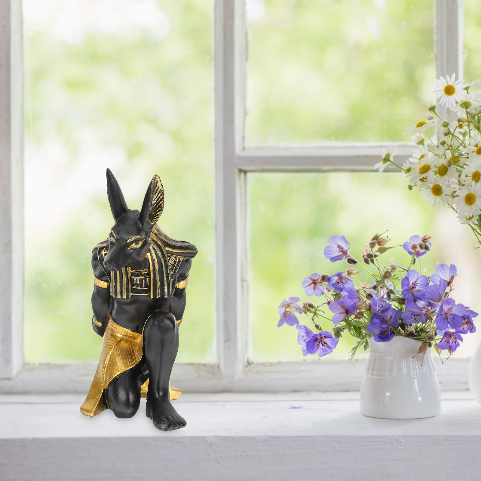 

Anubis Vintage Dog Resin Wine Rack Desktop Sculpture Home Tabletop Wine Holder Dog Statue Resin Figurine, Home Desk Decoration