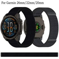 26mm 22mm 20mm Sport Loop Nylon Strap for Garmin Fenix 8/E/7/7X/6X Enduro3/2/Epix Pro Forerunner 965 955 265 255 165 Watch Band
