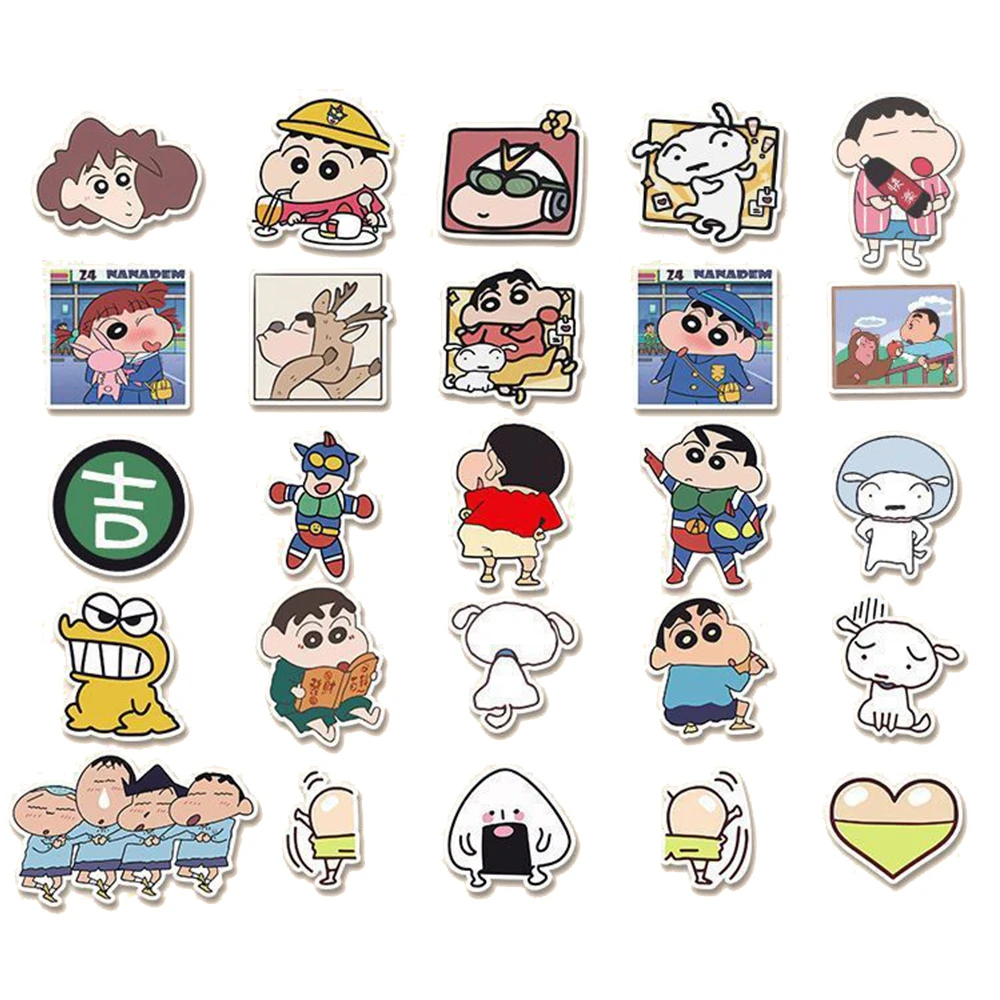 10/30/50/100pcs Classic Anime Crayon Shin Chan Stickers Decal DIY Suitcase Skateboard Phone Cute Cartoon Sticker Fun for Kid Toy image 6