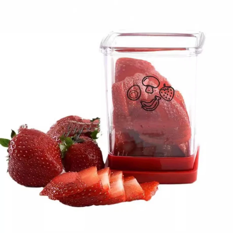 Egg/Strawberry /Banana /Vegetable Cutter Kitchen Gadgets Fruit Speed Slicer Cup with Push Plate Quickly Slicing Fruits Slicer - view 2