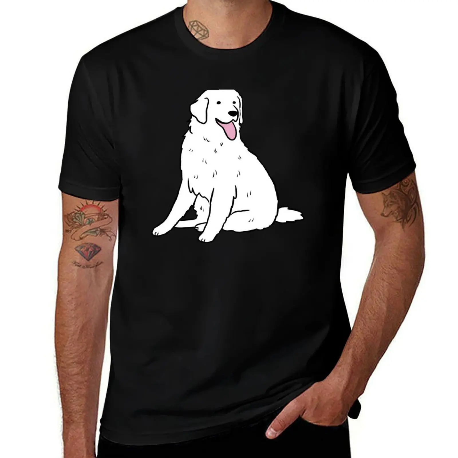 

Kuvasz cute dog illustration T-Shirt t shirts for man cotton man t shirts high quality luxury brand t shirt man designer T-Shirt