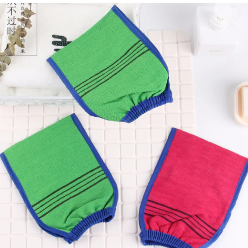 Colore casuale Rubare il viso Prodotti per il bagno Rimozione della pelle morta Guanto da bagno Doccia Spa Esfoliante Scrub Mitt