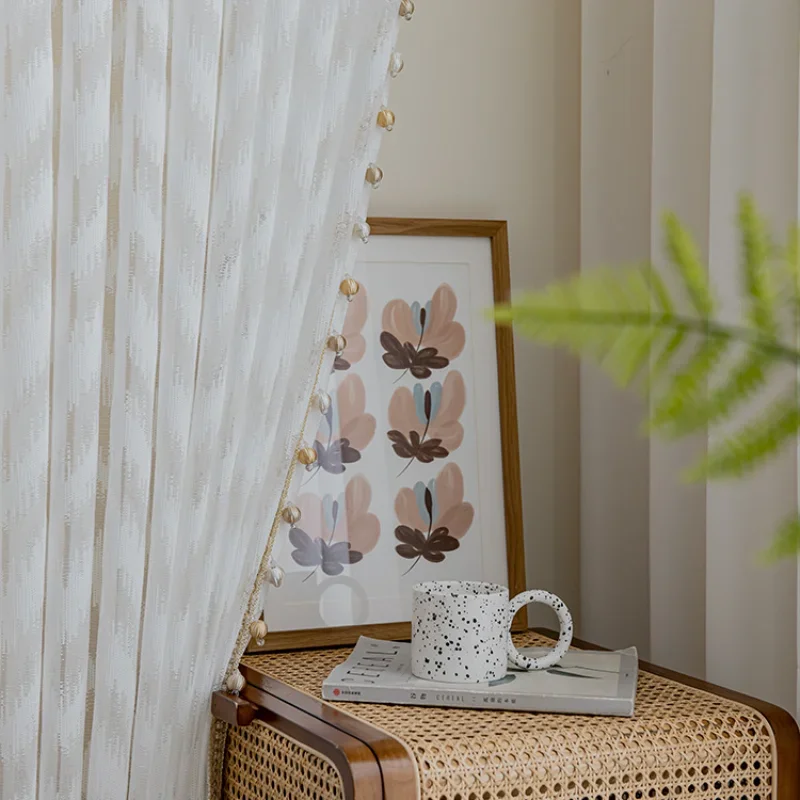 

New Corrugated Window Screen Light Luxury High-end Atmosphere Living Room Partition French Window Bedroom Semi-shading Screen
