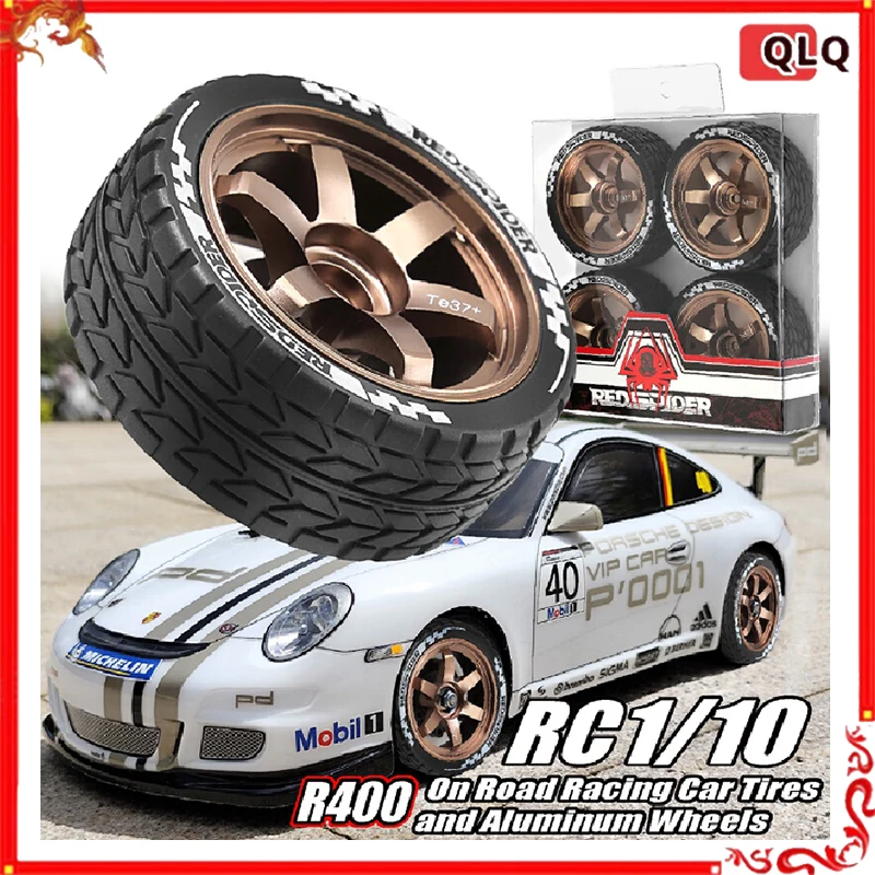 

RS Red Spider 1:10 Scale Ground Grabbing Tires Metal Wheel Hub Compatible with XV02 RV TT01 R400 Models Car Part Accessories