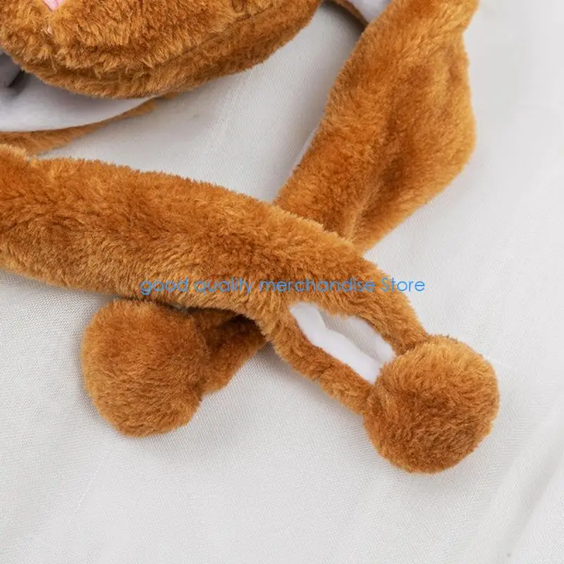 Y5JD هالوين البقرة قبعة أفخم الكرتون القبعات لطيف محشوة الحيوان الكرتون هود قبعة البقرة فروي يندبروف اللباس