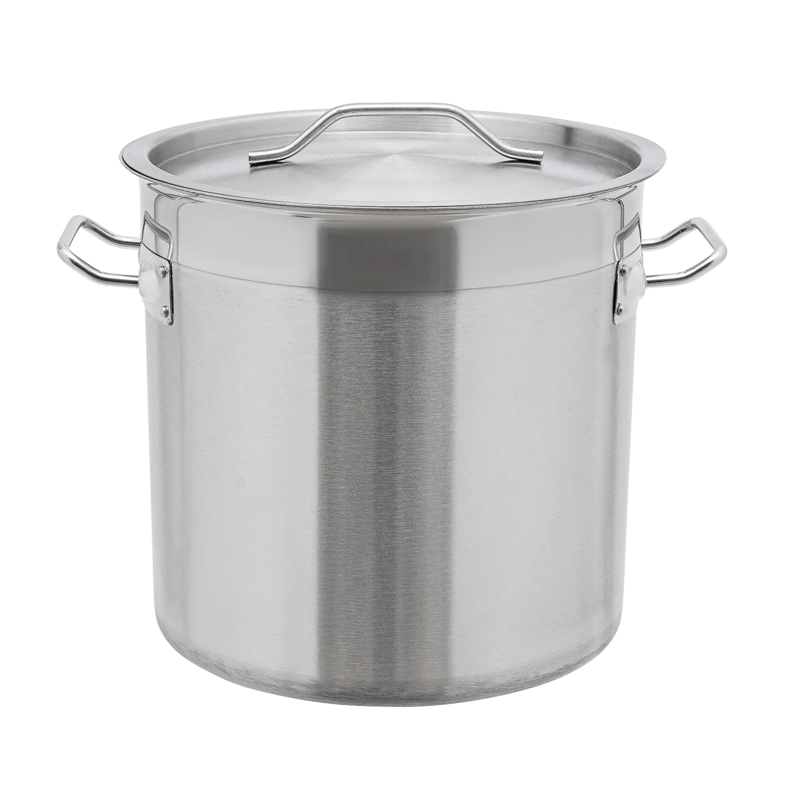 Stainless Steel Stock Pot - Commercial Grade Large Soup Boiling Pot with Lid