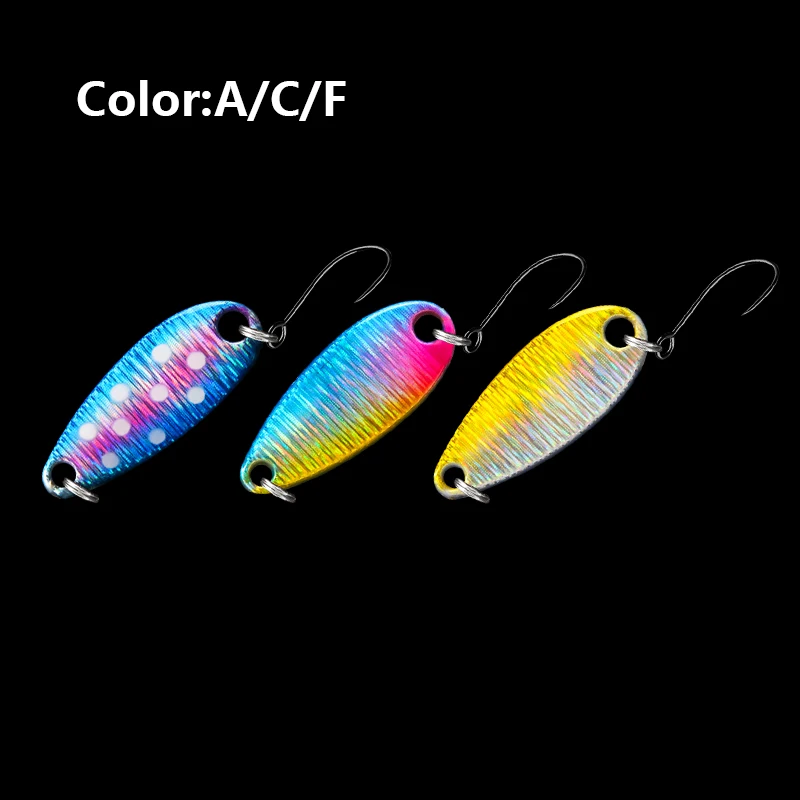 LETOYO 2,3g/3,5g/5g Laser Reflexion Löffel Köder UV Leuchtende Löffel Köder Chatterbait Trout Spinner Köder Barsch Köder Bereich Forelle