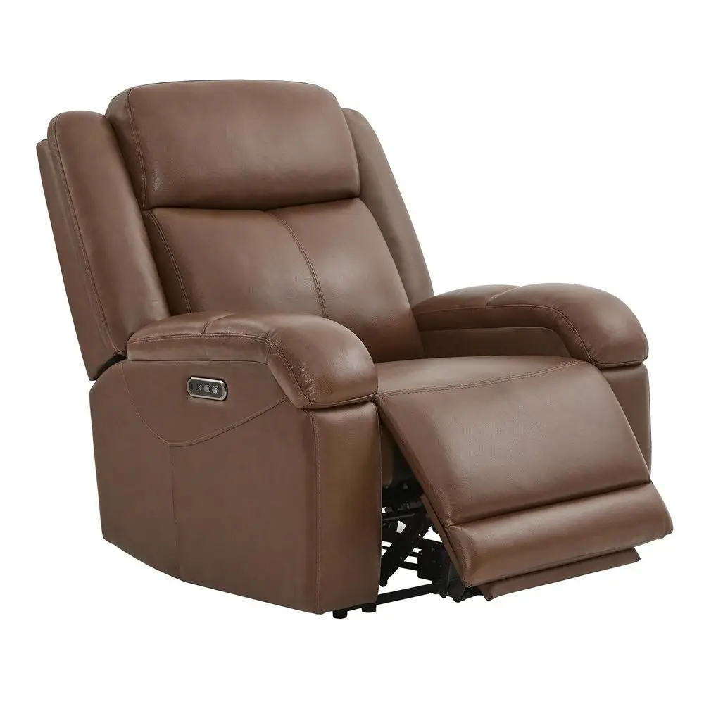 

Oversized Genuine Leather Power Recliner Chairs for Big and Tall, Wall Hugger Recliner with Power Headrest amp Charging Ports,