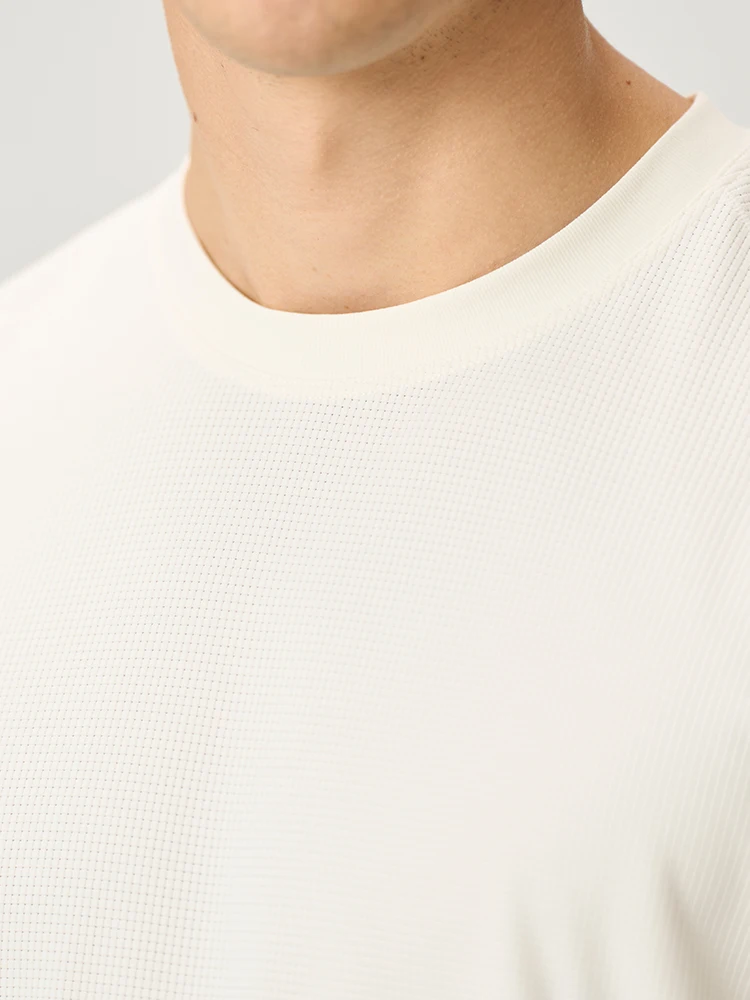 SIMWOOD 2025 Summer New Regular Fit Lightweight 170gsm Quick Dry Waffle Mesh Fabric T-shirts Men Workout Gym Tops image 3