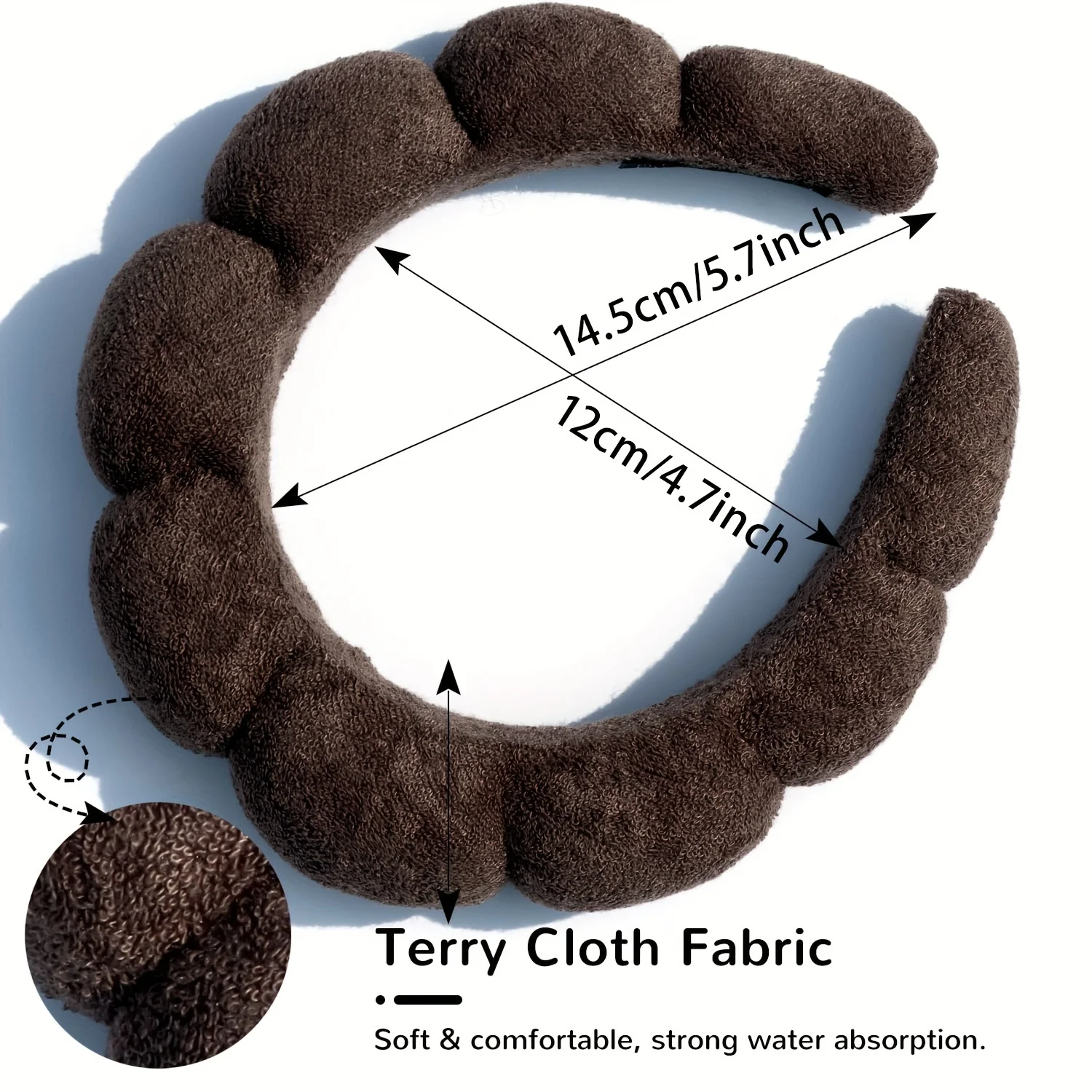 5-teiliges Spa-Stirnband- und Armband-Set mit Krallenklammern |   Niedliches Make-up- und Hautpflegezubehör für Frauen und Jugendliche