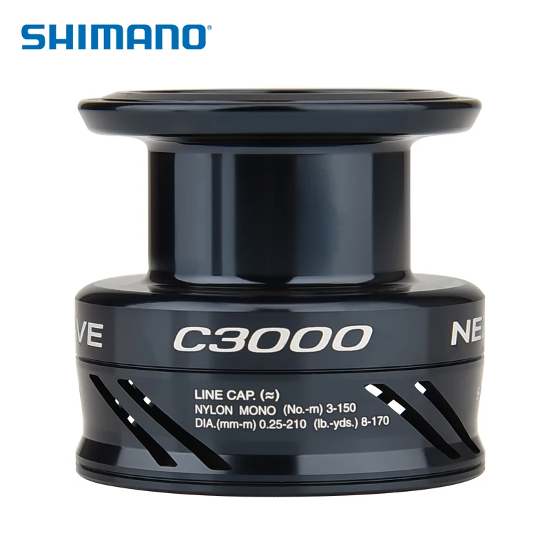 Original SHIMANO NEXAVE C3000 FE Spool Spinning Fishing Reel Spool DIY Fishing Spool Aluminum Spare Spool Fishing Accessories