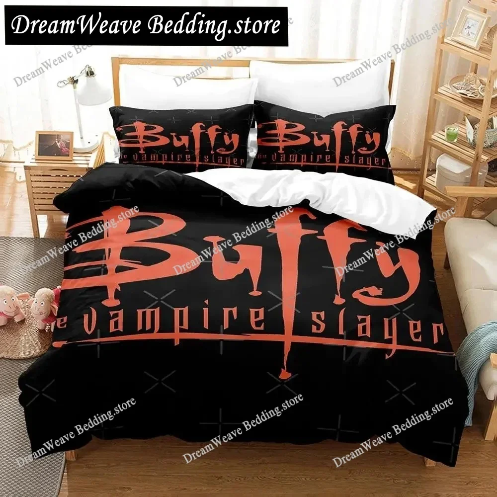

3D Print Buffy The Vampire Slayer Bedding Set Duvet Cover Bed Set Quilt Cover Pillowcase Comforter King Queen Size Boys Adult741