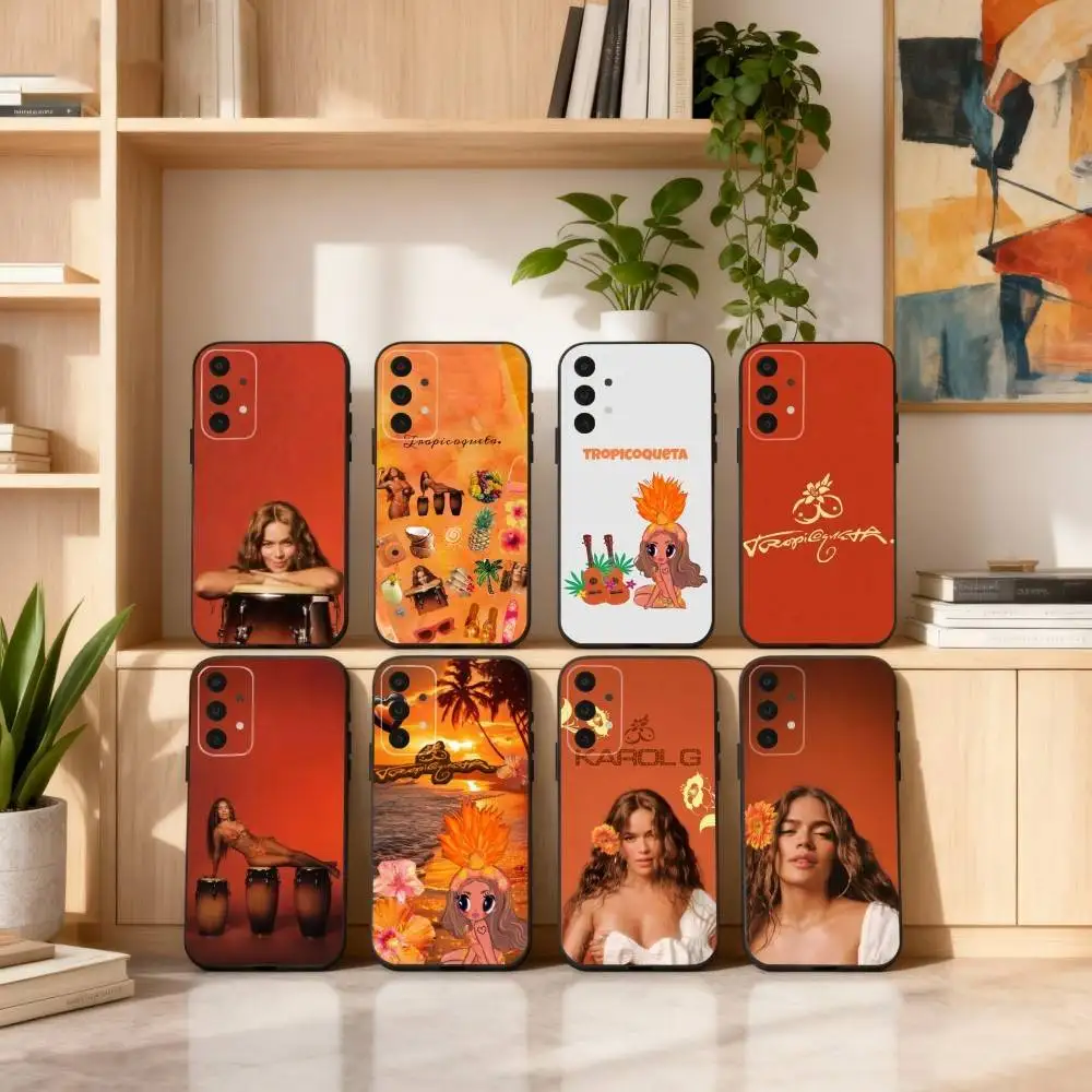 

K-Karol G T-Tropicoqueta Phone Case For Samsung S25,24,23,22,30,21,10,9,Ultra,Plus,Lite,FE,4,5 G Soft Black Case