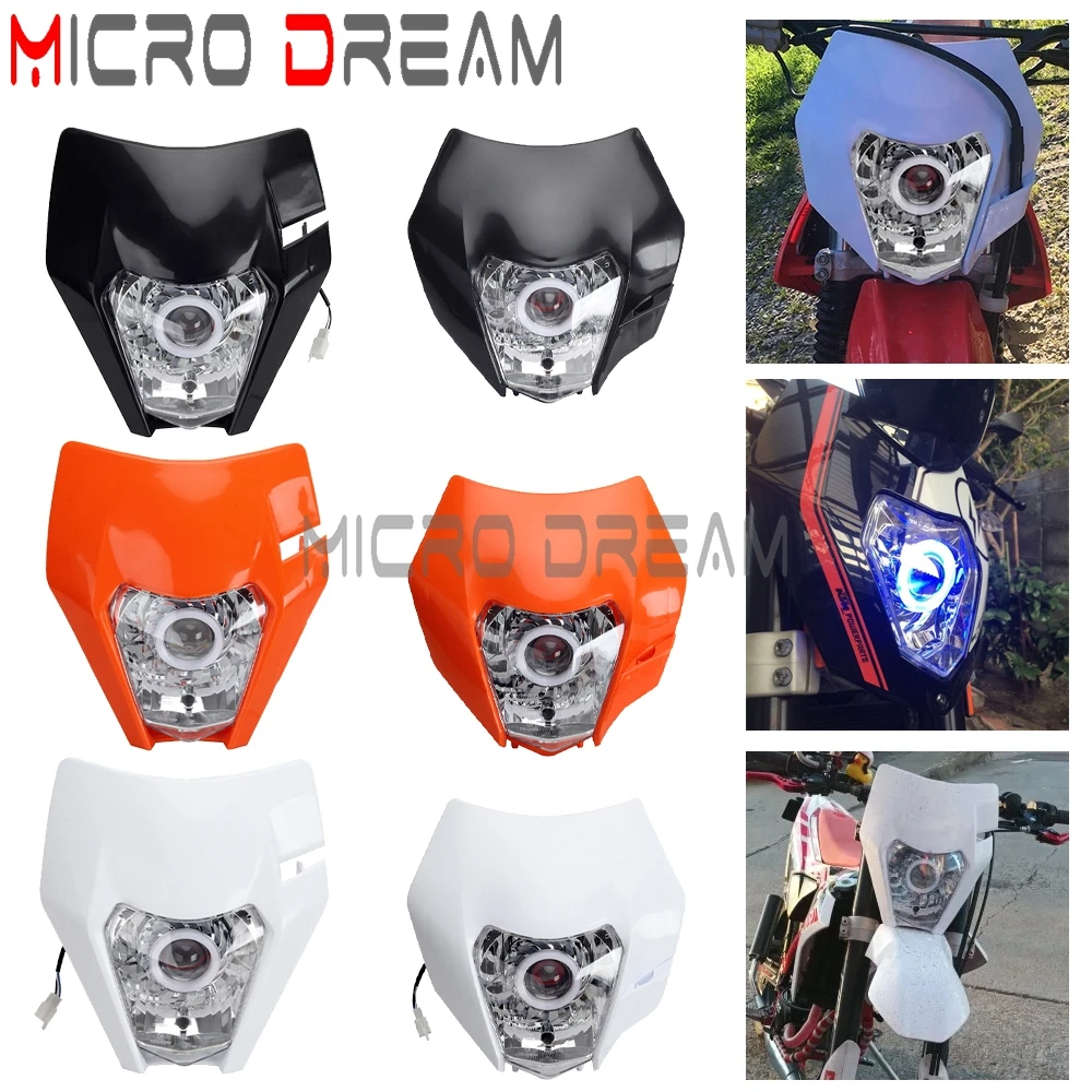 Dual Sport Naked Motorcycle Dirt Bike Headlight High/Low Beam For  XC-W Six Days TPI FREERIDE 250 FC FE 250 350 450 TC TE TX FX