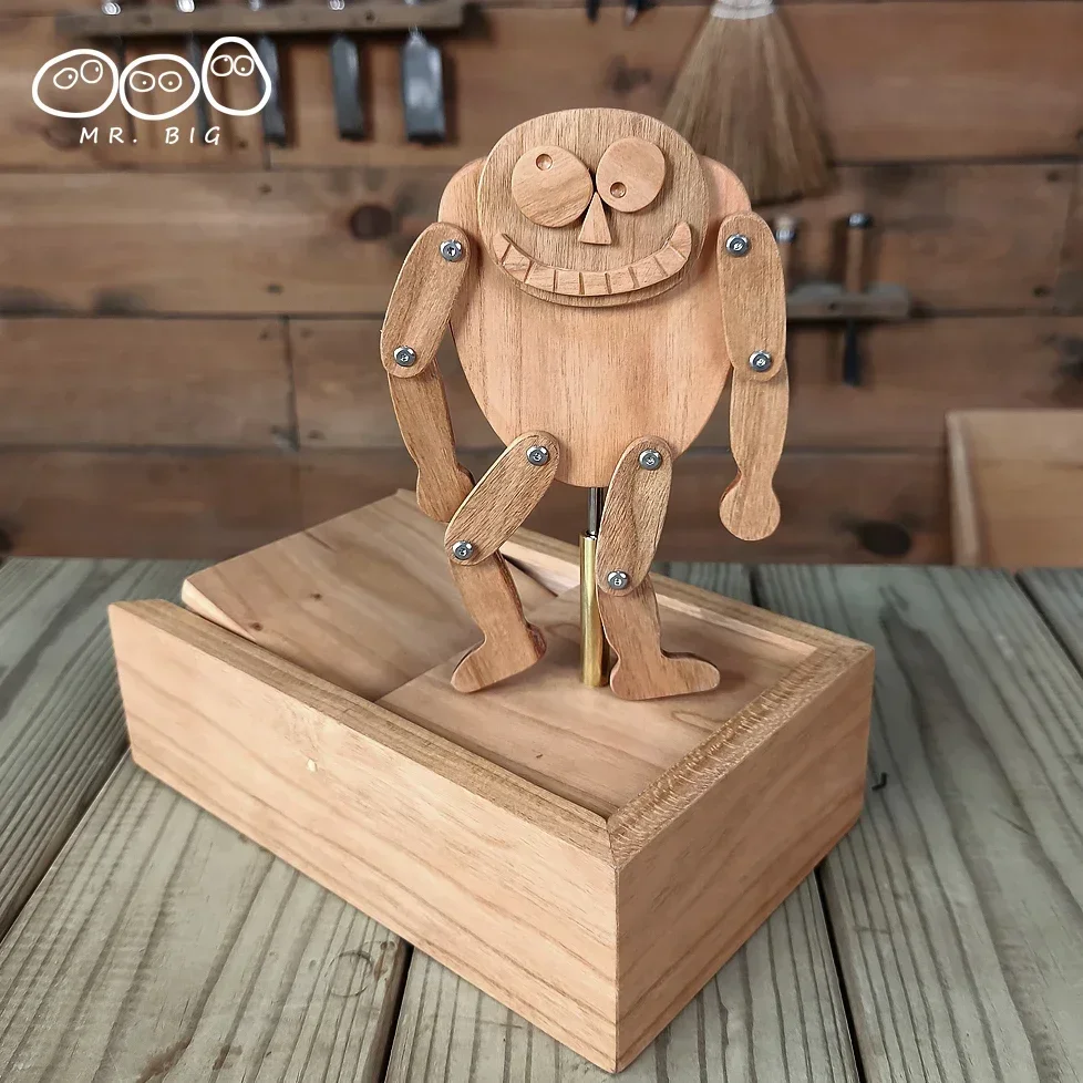 Funny funny toys can dance little wooden people, can move decompression toys Wooden fun performance toys TLCP-01