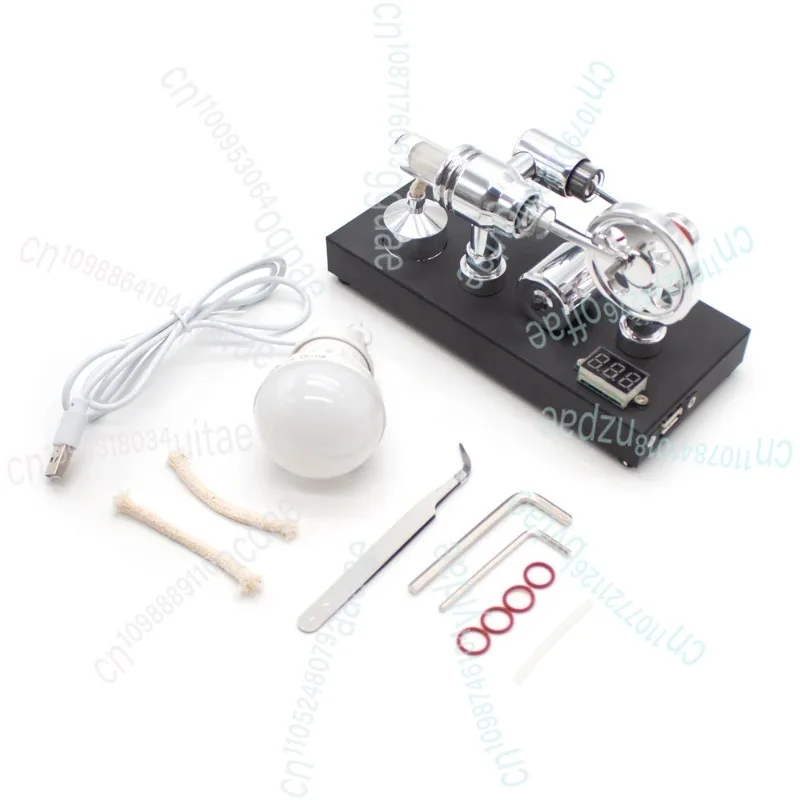 

Модель генерации электроэнергии двигателя Стирлинга, генератор двигателя «сделай сам», обучающее устройство для физического эксперимента с лампочкой, USB-интерфейс