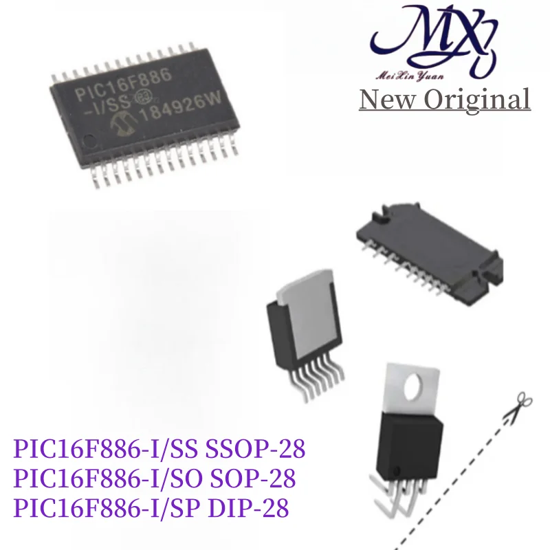 MXY PIC16F886-I/SS PIC16F886-I/SO PIC16F886-I/SP PIC16F886 DIP-28 SSOP-28 SOP-28 IC Chip