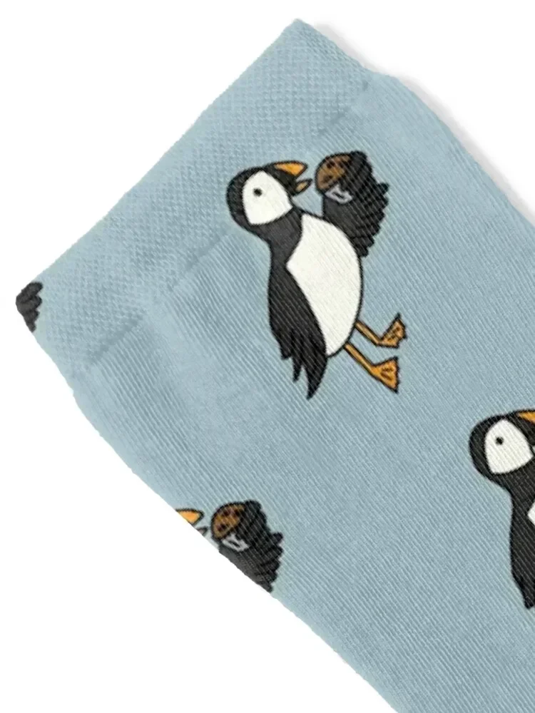 Puffin Eating a Muffin Socks hockey retro Toe sports shoes Socks Man Women's