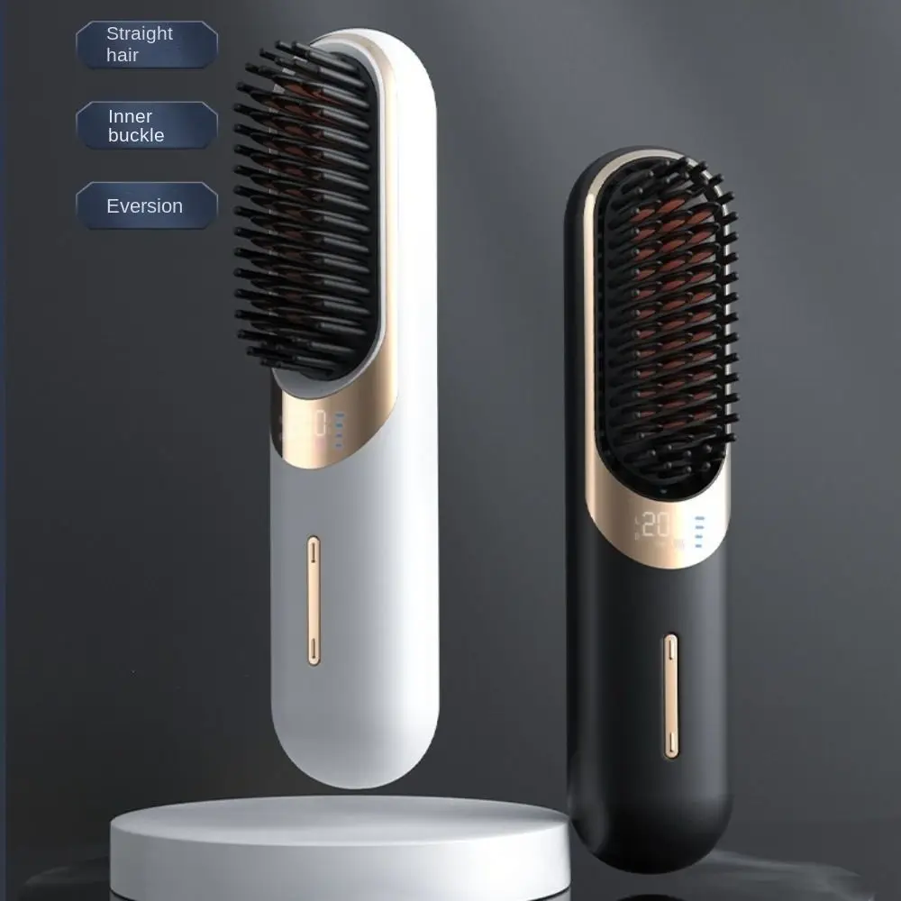 

Negative Ion Hair Straightener Comb Wireless Thermostatic Electric Hot Comb Multifunctional Styling Comb