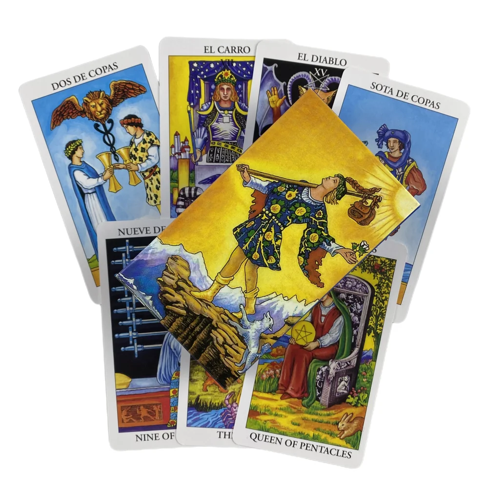 Carte dei tarocchi del cavaliere spagnolo A 78 Deck Oracle English Visions divinazione Edition Borad Playing Games