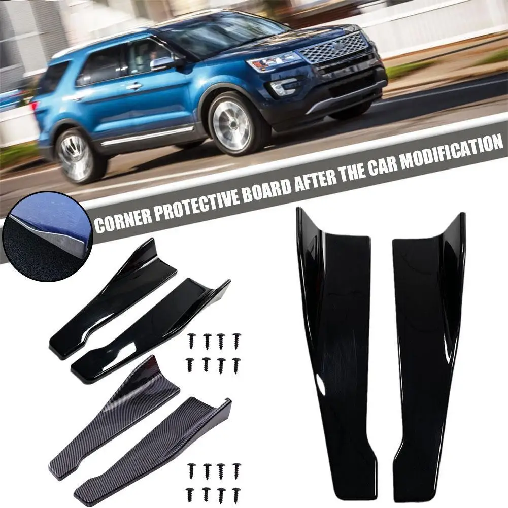 1 Pair Car Rear Bumper Lip Trim Protector Car Side Skirt Cover Car Corner Bumper Guards with screws 48CM Length For Audi BMW