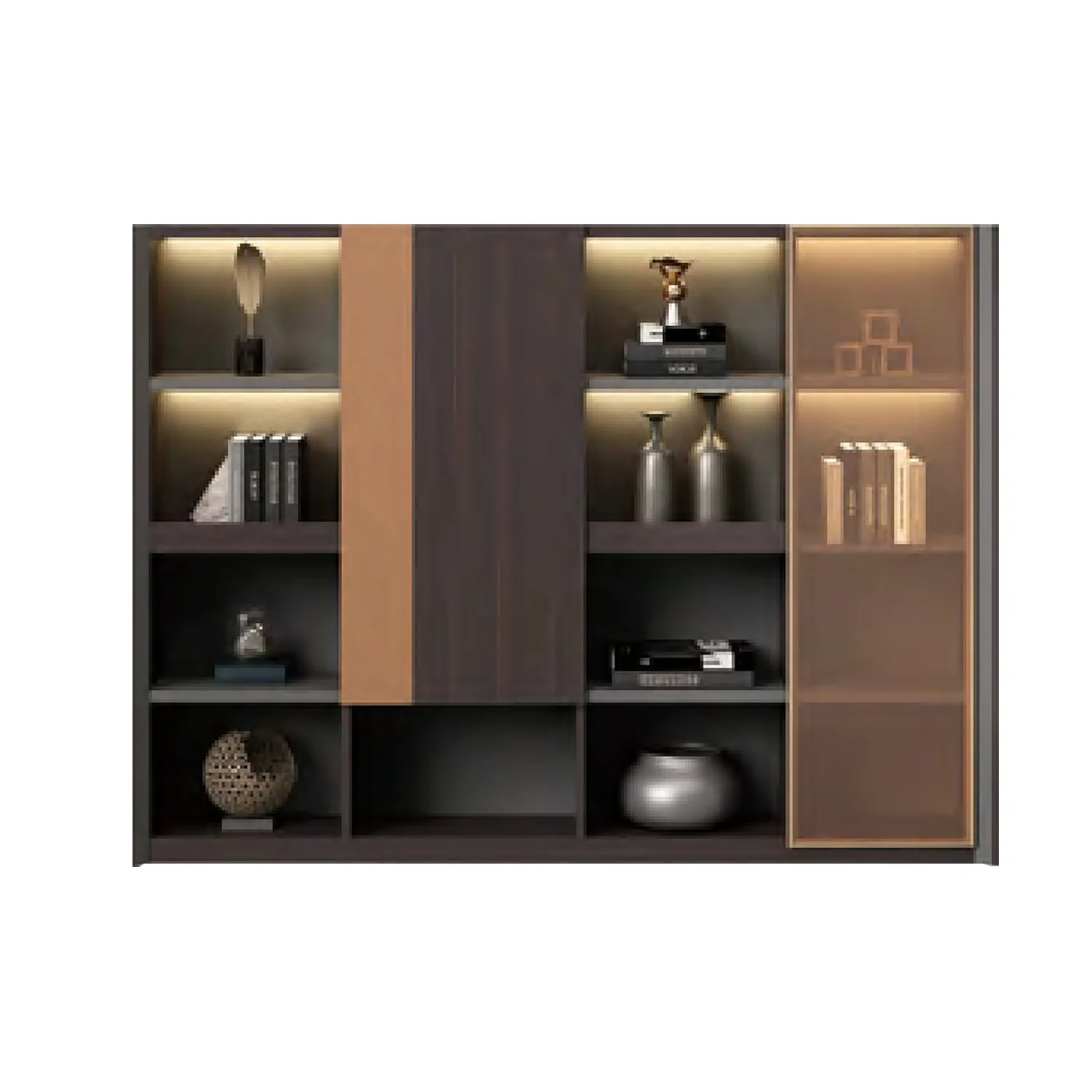 

Офисный шкаф для документов Boss's Office: легкий люкс, деревянный, большой емкости, современный, минималистичный дизайн