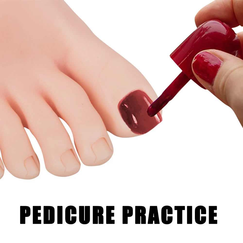 Silikonowa sztuczna stopa do symulacji, ćwiczeń manicure i pedicure w salonie kosmetycznym.