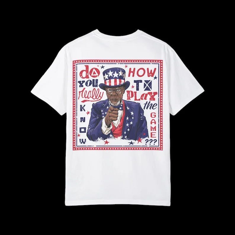 PLAY THE GAME - Camiseta unisex Kendrick Halftime Show, camiseta Sam Jackson Uncle Sam, camisa de cultura pop de música Lamar