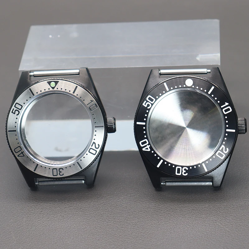 40.5MM Luxury SPB143J1/SPB253J1 Watch Case Sapphire Glass For NH34 NH35 NH36/38 Movement Black Tiger Whale Mod Parts 28.5mm Dial