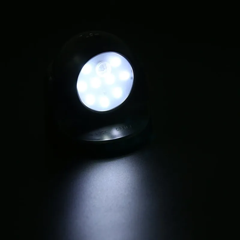 9 LED Wireless Motion Sensor Night Light 360 Degree Rotation Night Light Night Lamp Wall Light Lamp Battery Power Auto On Off