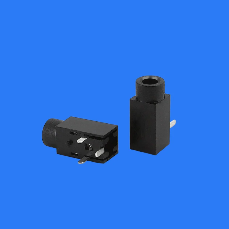 

100 шт./упак. 2,5-мм разъем для наушников PJ-211, пластиковый корпус с горизонтальным штыревым разъемом и шрапнельным креплением, отверстие для подключения 5 мм