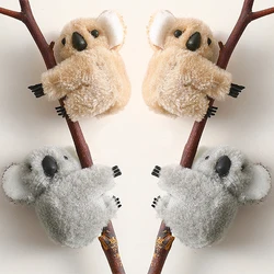 1/4pcs Women Girls Cute Side Bang Clip Plush Koala Bear Ornament Hair Clips Lady Soft Barrettes Hairpins Female Hair Accessories