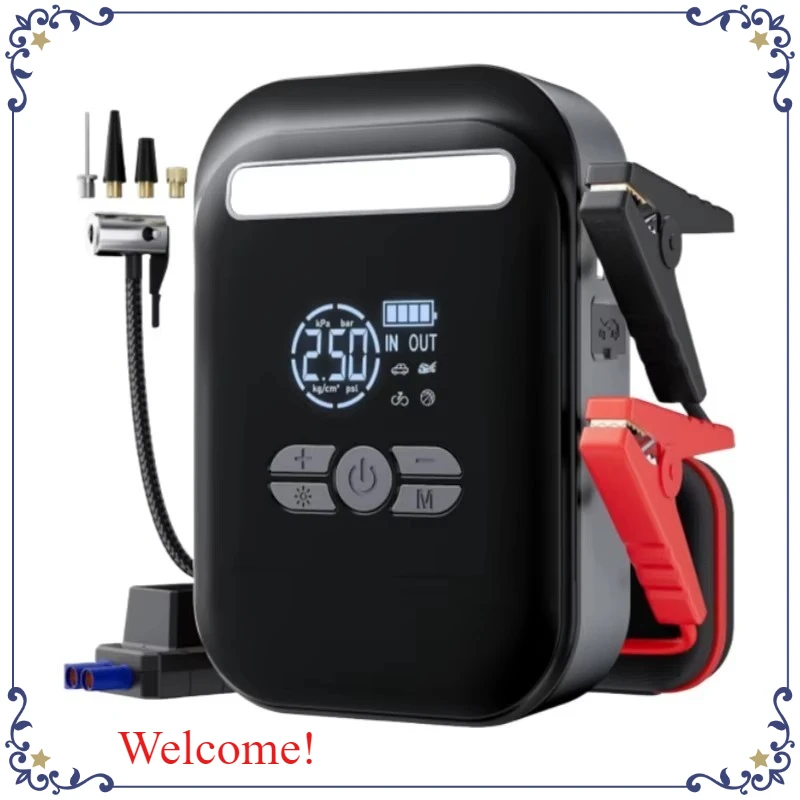 

20000mAh Portable Jump Starter with Air Compressor, 12V Car Battery Booster, High Power Car Starter with Air Pump