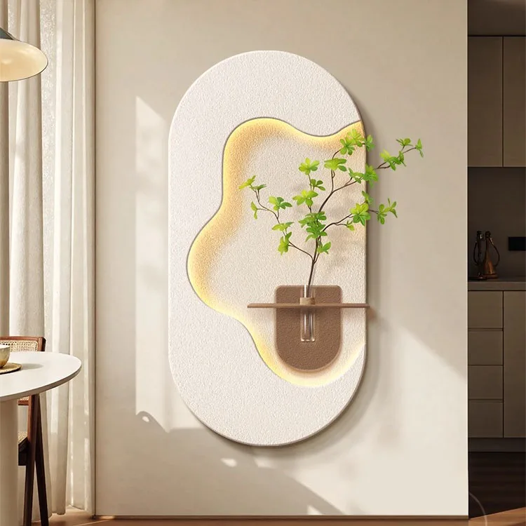 

Corridor background wall luminous LED handmade sandstone home art decoration