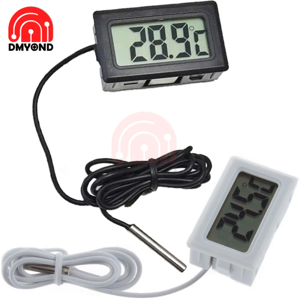 

FY-10 3M Mini Digital LCD Display Embedded with Probe Fridge Freezer Thermometer Sensor Thermometer Thermograph For Aquarium