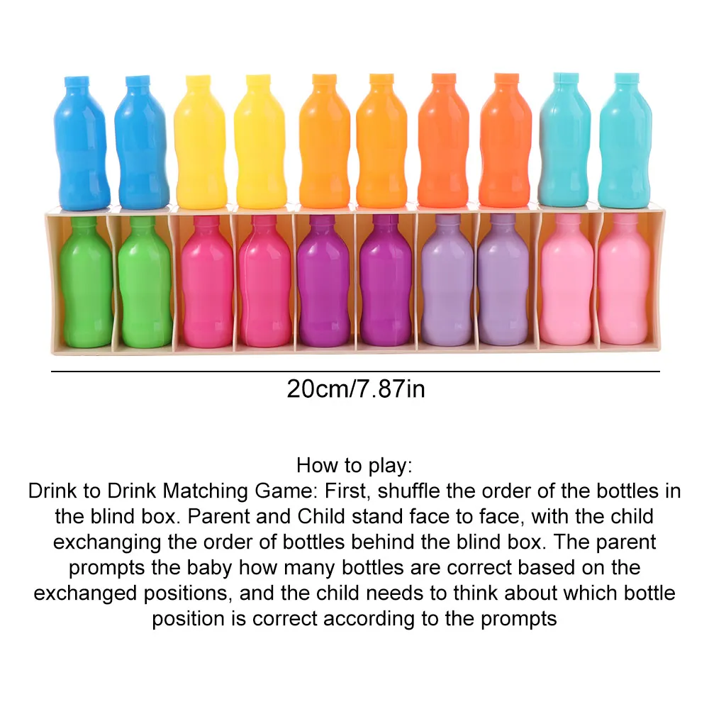 Creative Bottle Matching Game Interactive Logical Thinking Memory Pairing Game Early Education Color Recognition