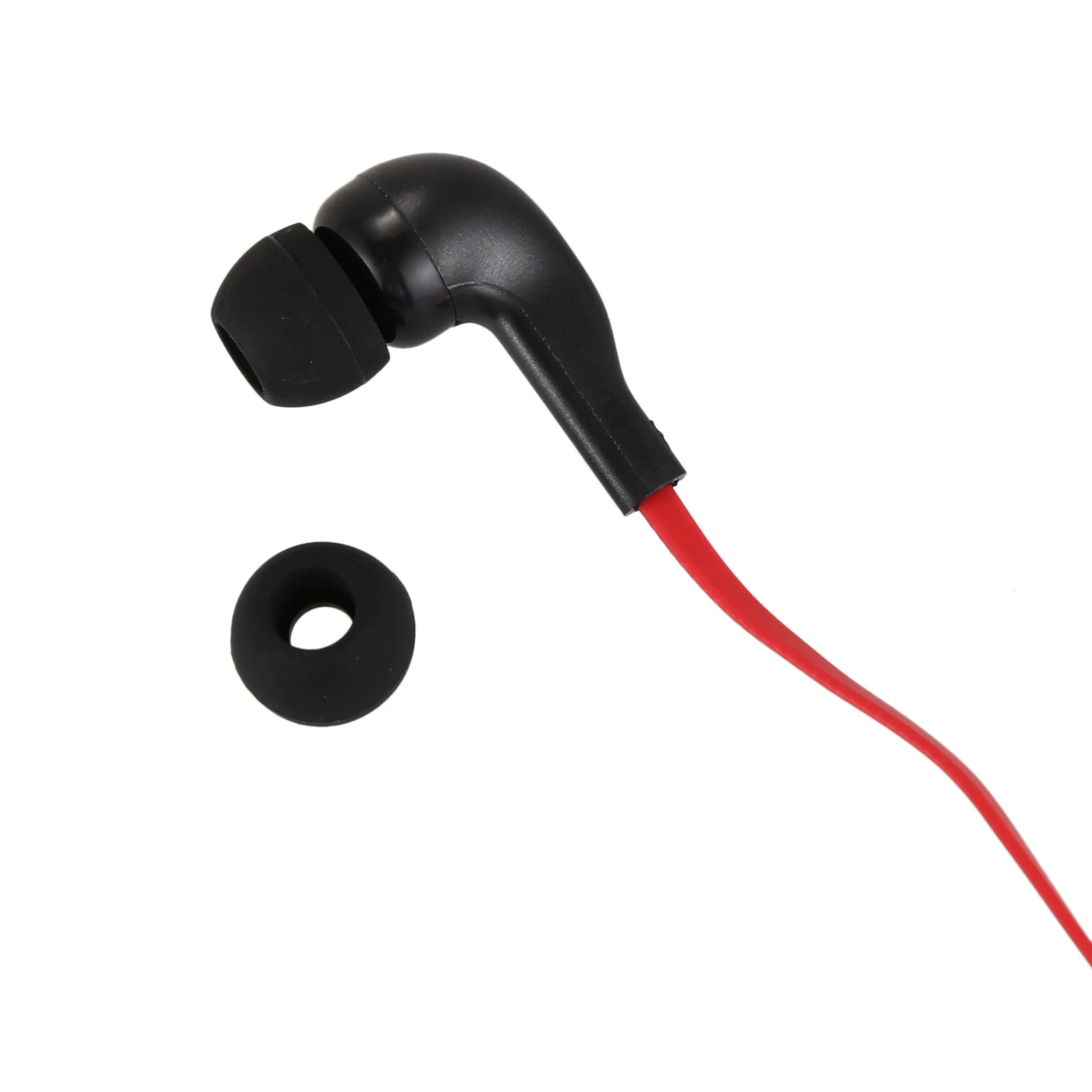 A24U 2 Pcs 2 Pin Noodle Style Earbud Headphone K Plug Earpiece Headset For Baofeng Uv5r Bf-888S Uv5r Radio Black Wire & Red Wire