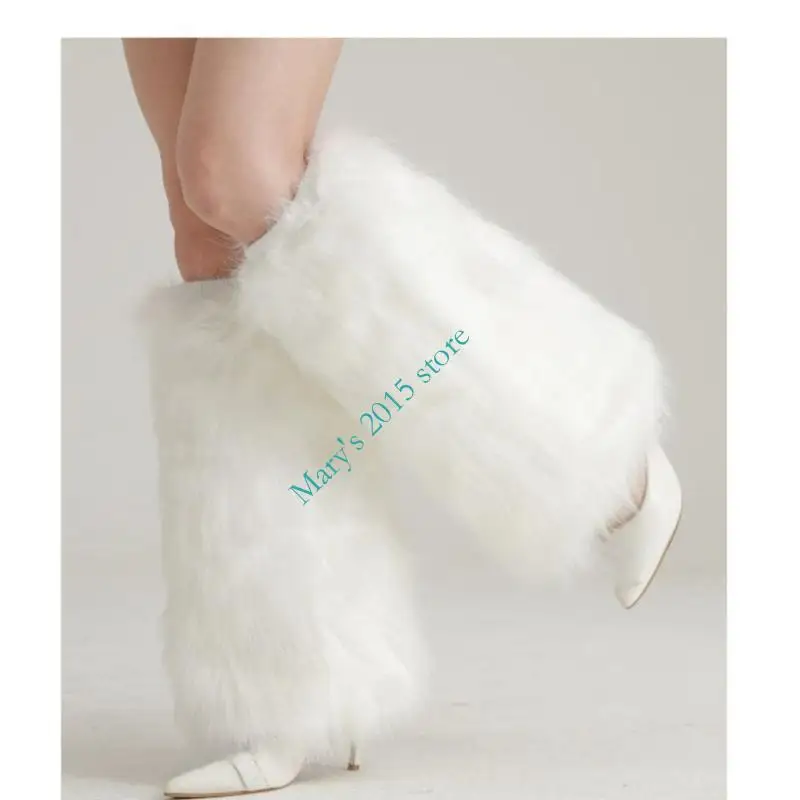 E15F Protezioni per le gambe per eventi festivi Scaldamuscoli natalizi per donne Oggetti scena per festival