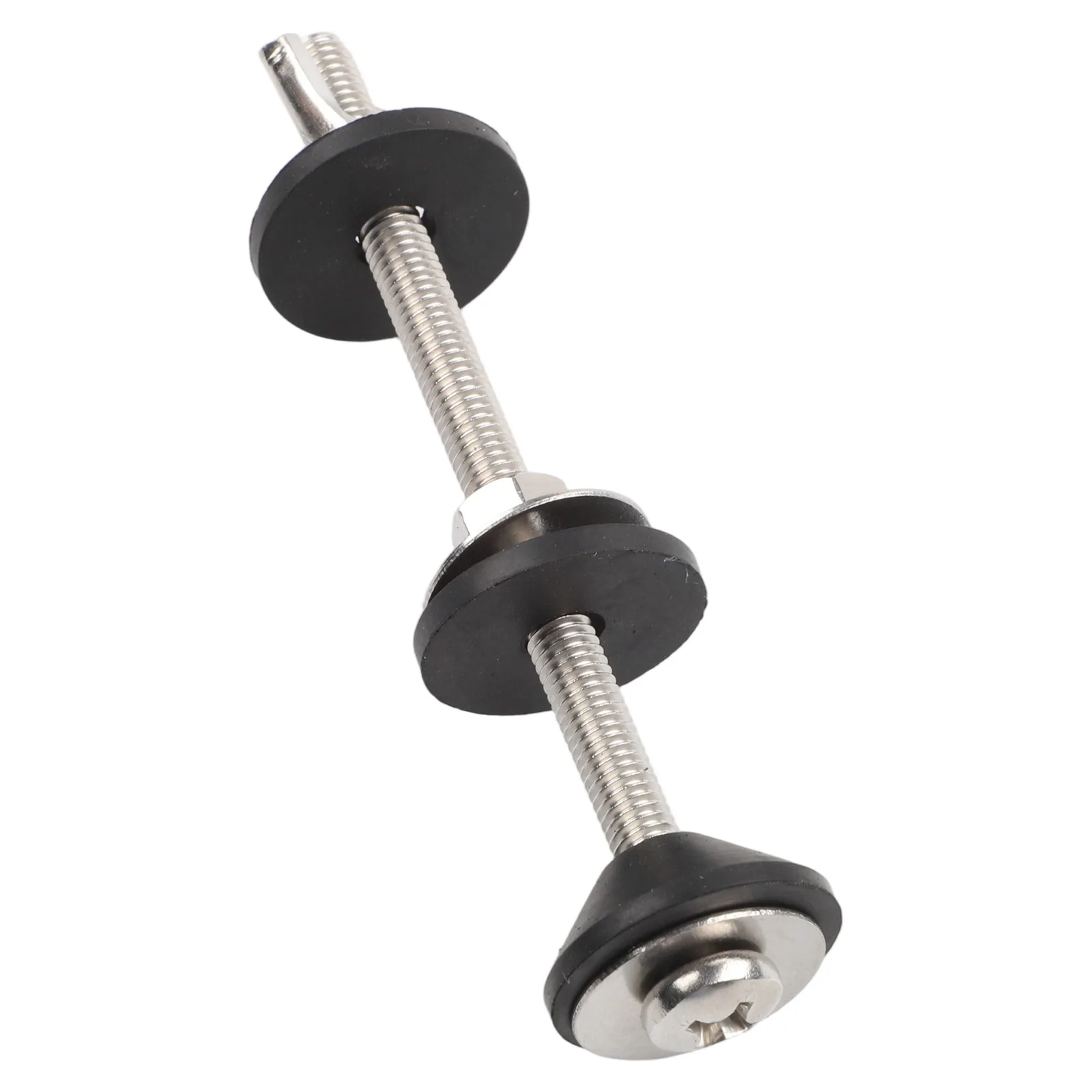 Home Repair Black Toilet Cistern Parts Easy Installation Toilet Screws Rubber Seals Convenient Replacement Easy Installation