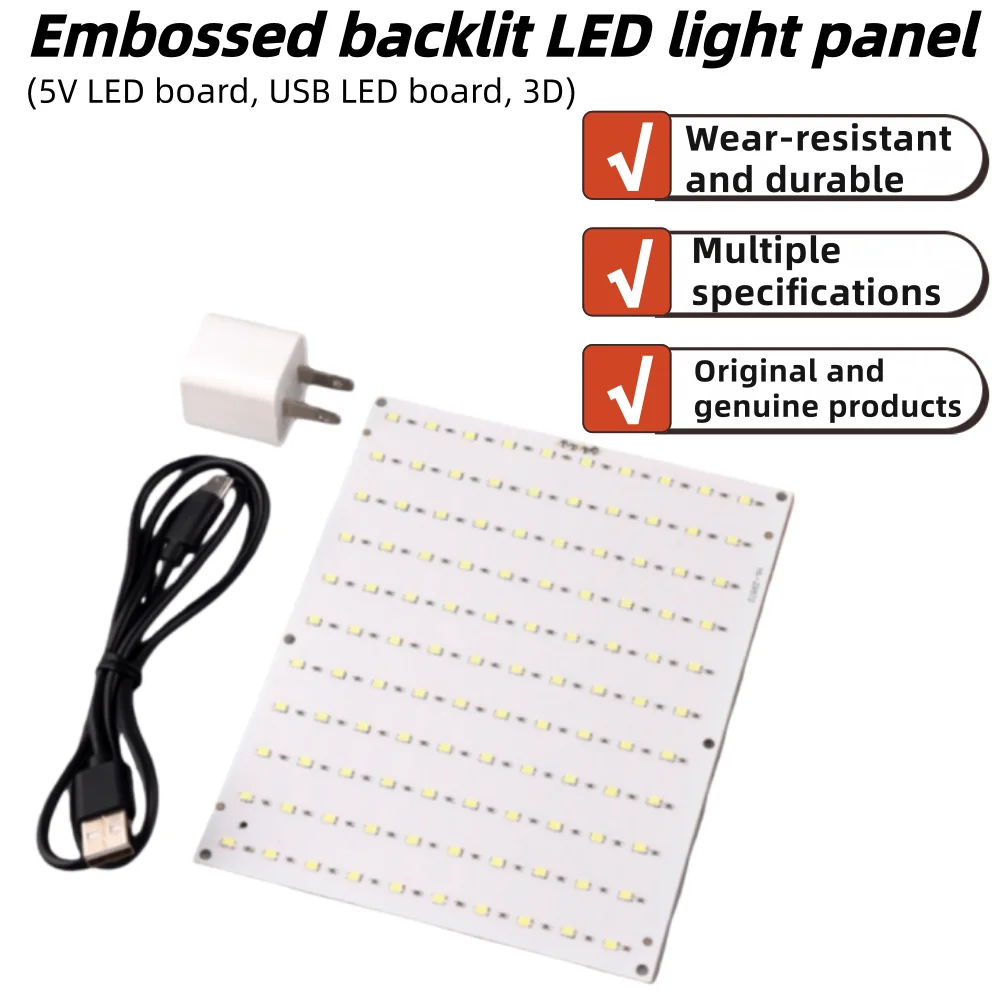 Energy conservation,For Bambu CMYK LED backlight board 5V1A USB-C power supply 10x11 110-bit,3D embossed backlight panel
