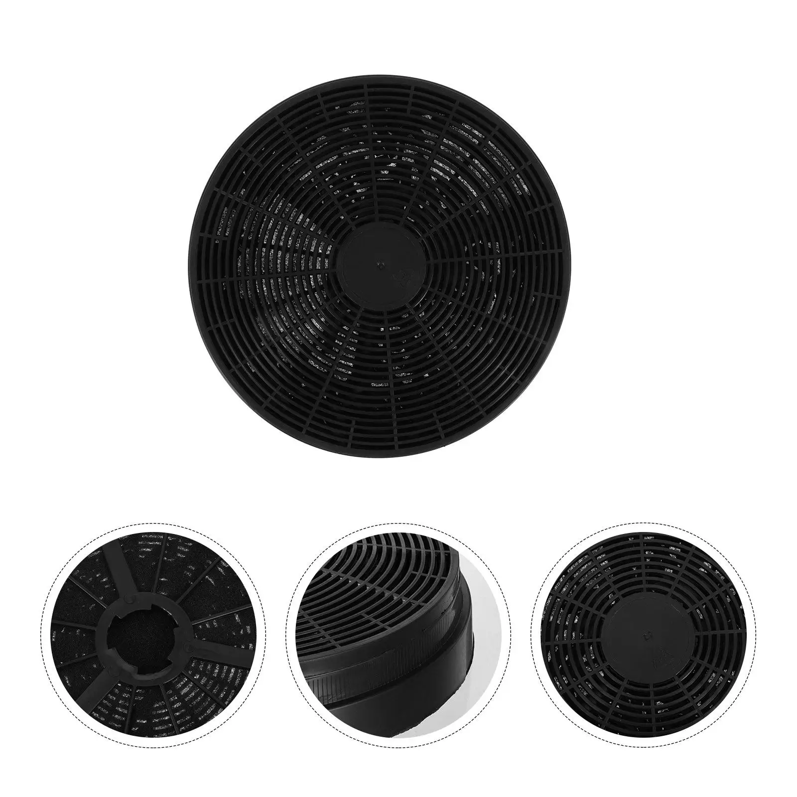 Filtro de carbón para campana extractora, circular de 6.9 pulgadas, de carbón activado, para grasa y olores, para extractor de cocina, alta absorción de humo y grasa