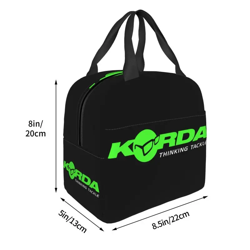 Kordas Fishing Logo Insulated Lunch Bags for Fish Carp Fisherman Gift Portable Thermal Cooler Food Lunch Box Kids School