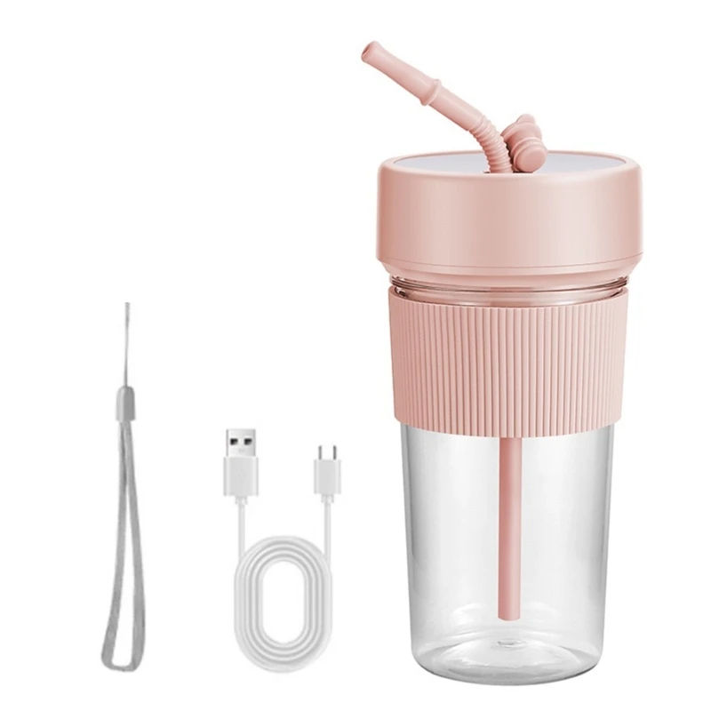 espremedor portátil liquidificador portátil com palha liquidificador mini misturador recarregável espremedor frutas para